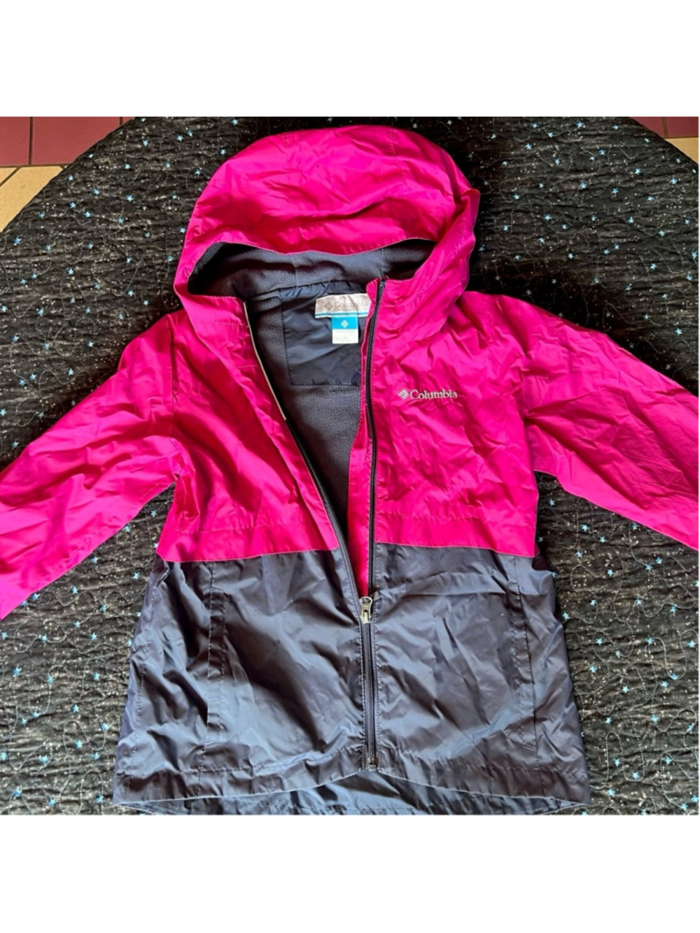 Columbia Fleece Lined Colorblock Windbreaker